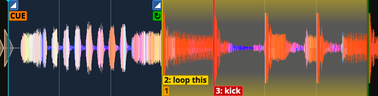 Overlapping markers drawn at different vertical positions